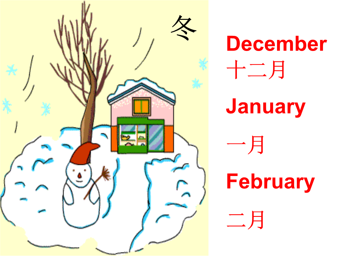 四年级英语冀教版上unit 2月份与季节名称课件.ppt 4页