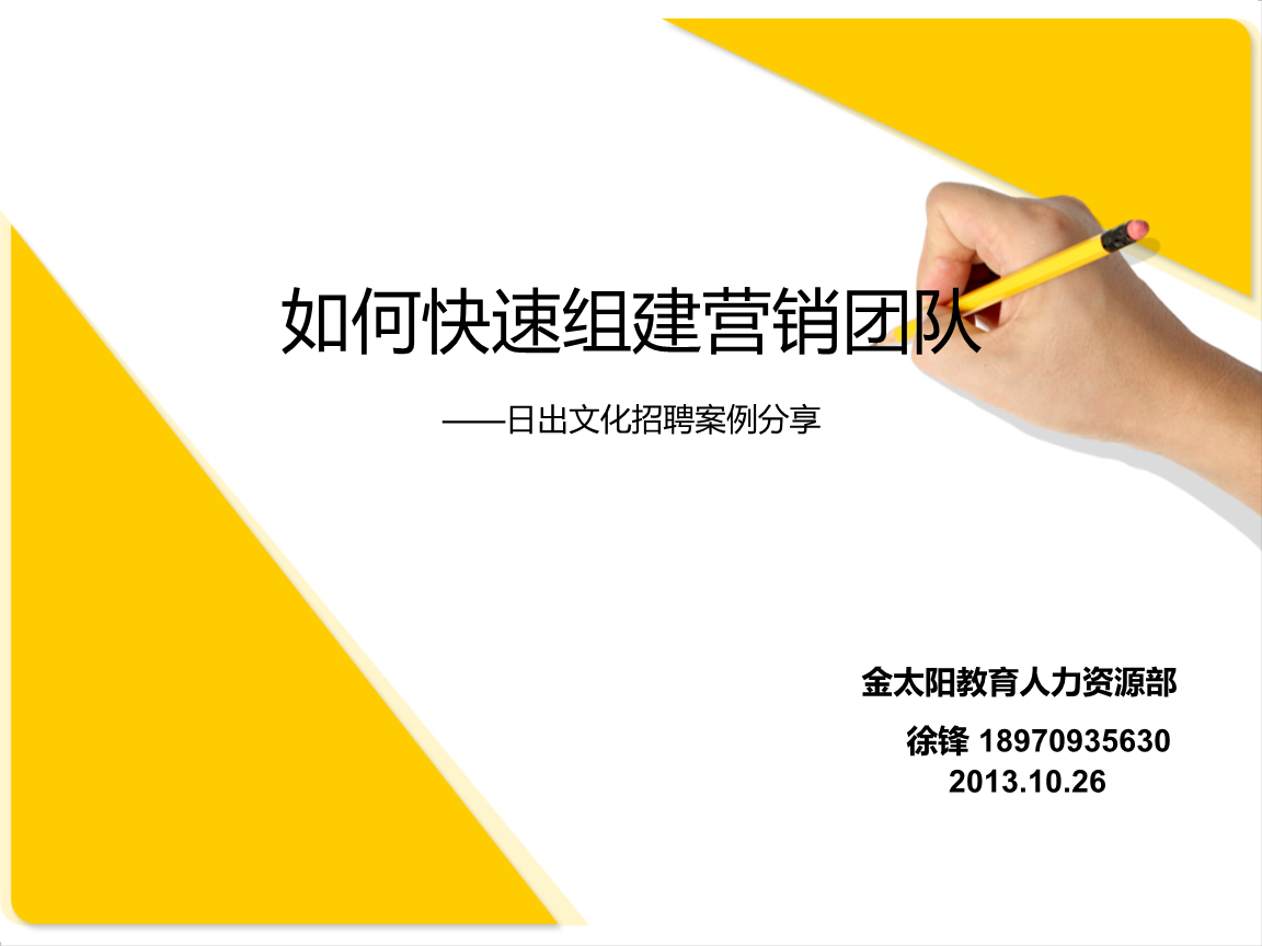 日出文化(如何快速组建营销团队).ppt-人力资源