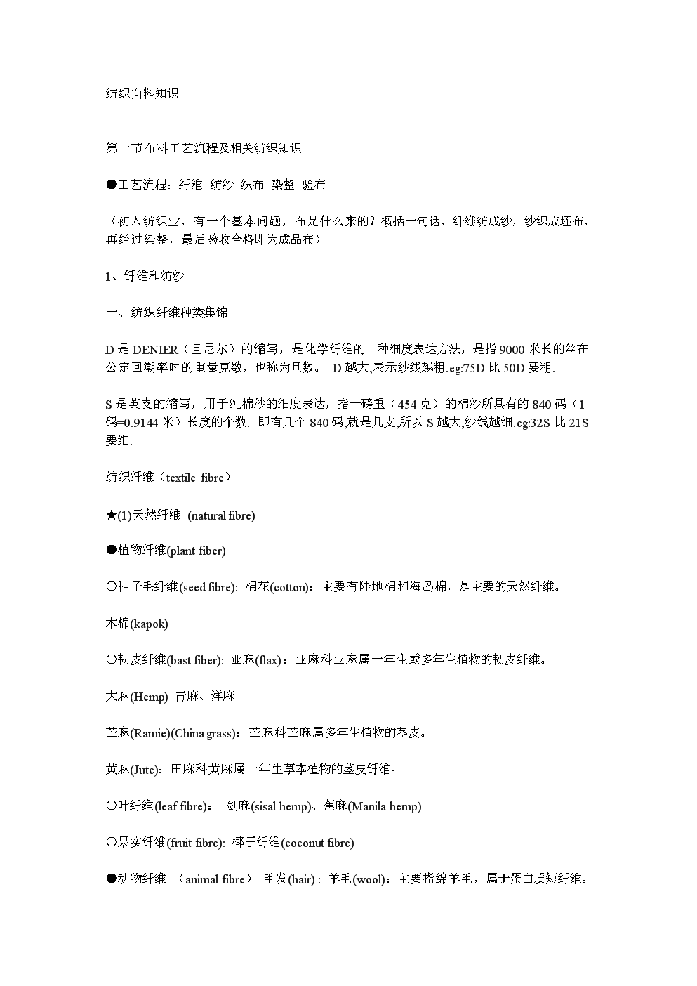 纺织面料知识.doc