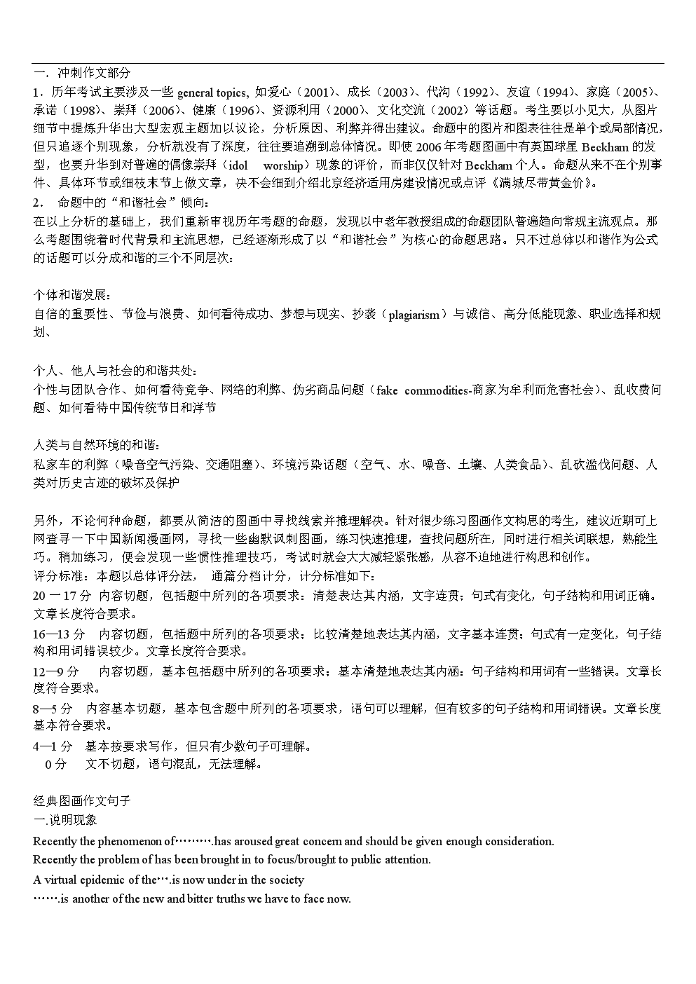 2012考研英语大作文独家模板-保密.doc 全文免