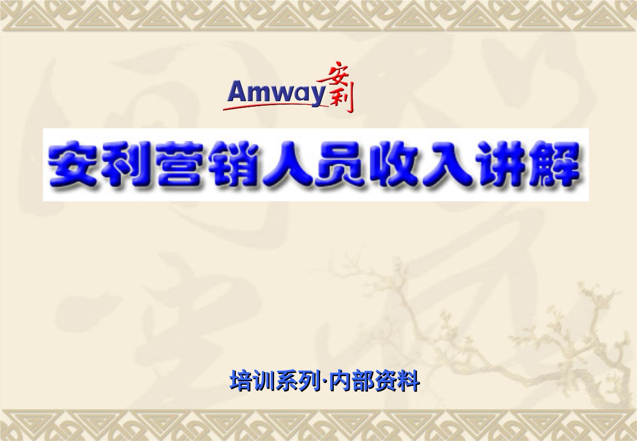 安利营销人员收入讲解.ppt