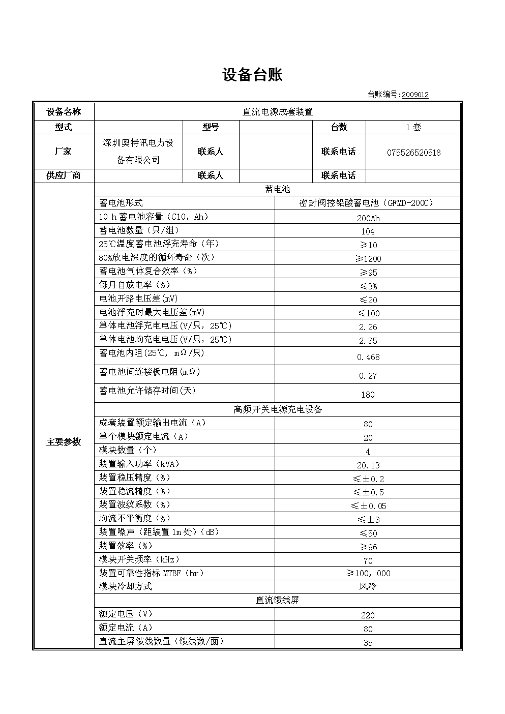 12设备台账(直流电源成套装置).doc