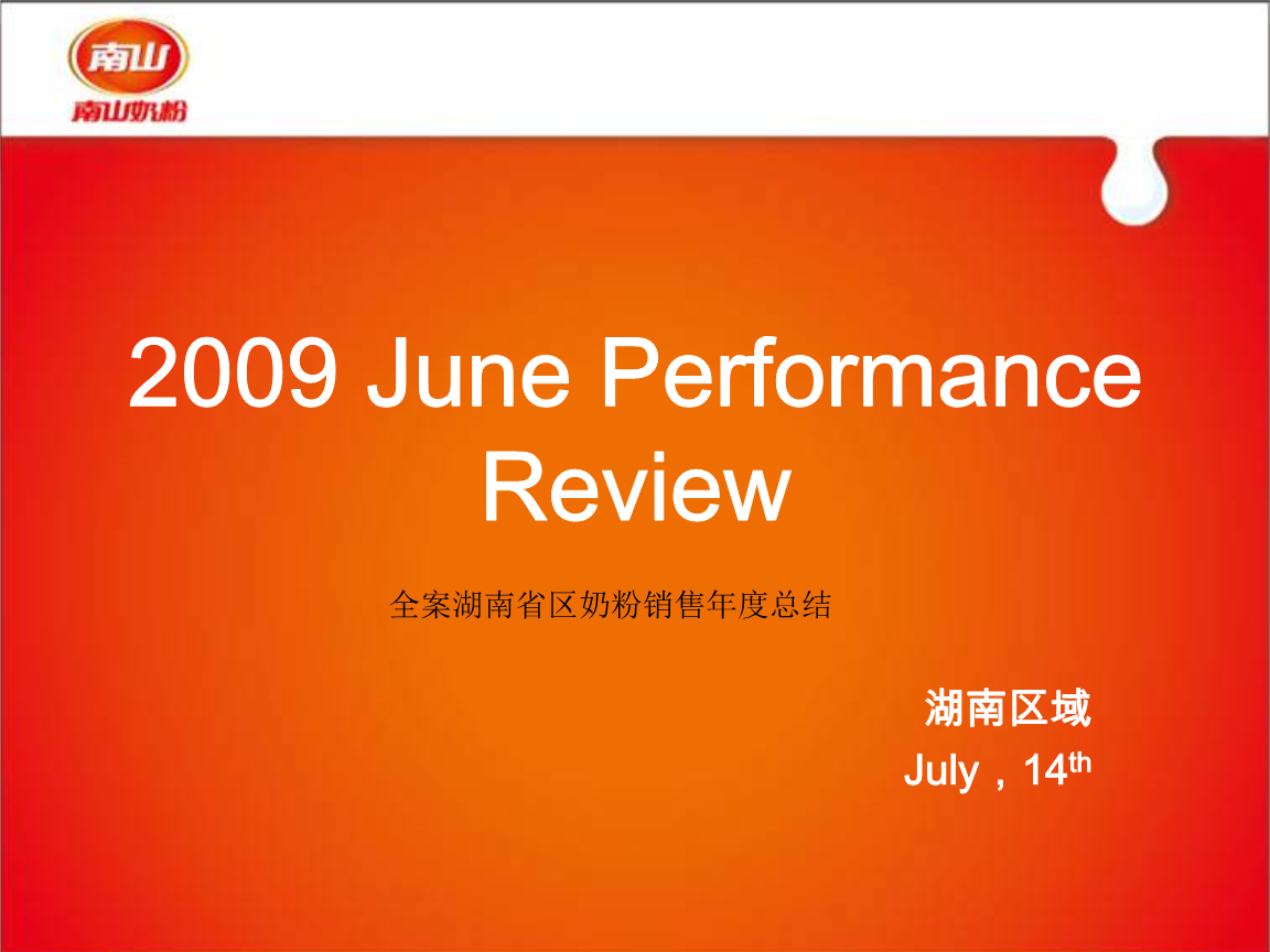 全案湖南省区奶粉销售年度总结.ppt
